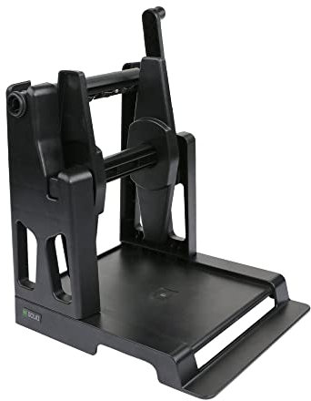 U.S.Solid 2-in-1 Label Holder and Manual Label Rewinder - Desktop Label Holder for Roll, Fan-Fold & Sticker Labels, Small Business Packaging Supplies