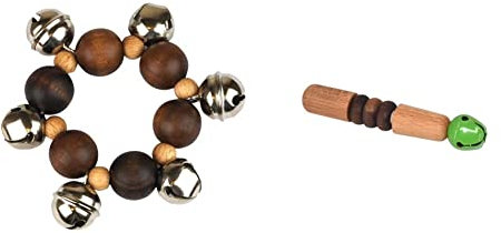 Voggenreiter 1044 Glöckchen Band Fuss, Mehrfarbig & Musik für Kleine Premium 1047 helle Version Glöckchen-Stab