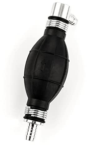 LST Kraftstoff Handpumpe Außenbordmotor Benzin, Diesel, Öl, Wasser mit 10mm Schlauchanschluss, Einwegventil, rechtwinklig und gerade Anschlüsse für schnelle Flüssigkeitsübertragung