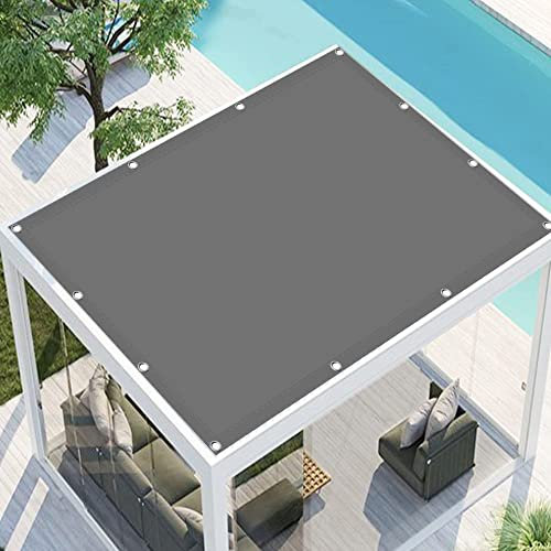 Sonnensegel Wasserdicht im Freien UV 3 x 4 m Uv Schutz Garten Terrasse Camping Sonnensegel Sonnenschutz für Außenbereich Balkon und Garten Sonnenschutzsege, Hellgrau
