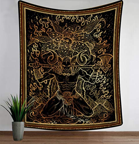 Sternzeichen-Konstellations-Wandteppich,Luxuriöses Dunkles Goldmuster,Sternzeichen,Symbole,Symbole,Wandbehang,Ästhetischer Hintergrund,Religiöse Astrologie,Geheimnisvoll,Für Wohnheim,Schlafzi