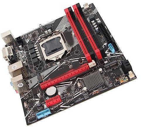 Elprico B75 S Mining-Mainboard, ATX DDR3 LGA1155 Desktop-Motherboard, Dual-Channel-ATX-Motherboard, Unterstützt VGA-DVI-HD-Multimedia-Schnittstelle