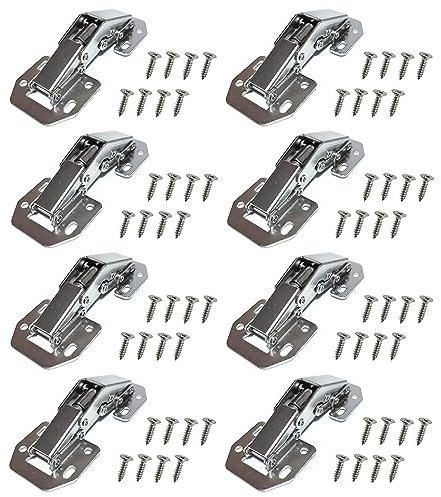 Charnière pour portes sans trou encastré. Automatique à pression en ouverture et fermeture, angle d'ouverture jusqu'à 90°. (8, 105 x 44 x 25 mm)