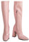 XZEIT Stivali da donna stivali da equitazione ginocchiera stivali alti tacchi alti dito quadrato di base casual fux luminosa cuminfullo cuminoso tallone di avvio lunghe altezza 10,5 cm,Rosa,40