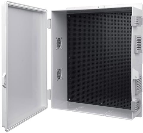 CHENGPI Verteilerdose,ABS-Kunststoffgehäuse Verteilerschrank Industriegehäuse Schaltkasten,Aufputz-Abzweigkasten,Elektrische Abzweigdose-46x32x11cm