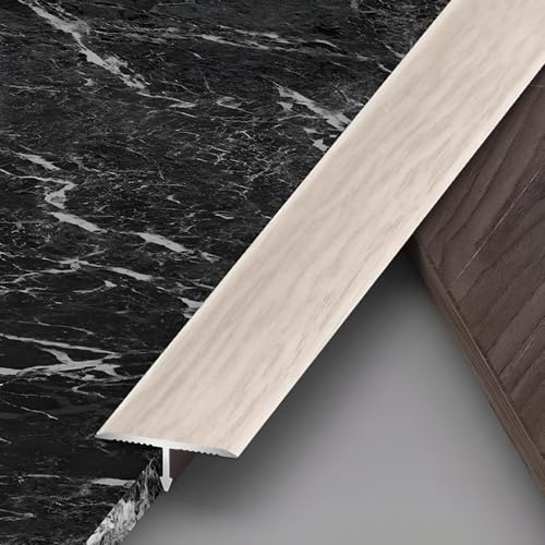 Raouoae T-Form Übergangsprofil Floor Divider Strip Türschwelle Für Nahtlose Bodenübergänge 3 Stück 90 cm Laminat Übergangsprofil Geeignet Für Alle Bodenarten(Neblige Zeit,Breite: 20 mm)