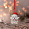 Malteser mit Geweih Weihnachtsschmuck Hunderasse Hund Kind Tier Schmetterling Weihnachtsbaum Ornament Andenken Hund Mama Hund Papa Welpenliebhaber Acryl Weihnachtskugel für festliche Feiertage