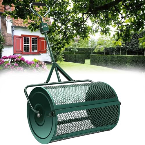 61 cm Kompoststreuer Premium Gartenwerkzeug zum Düngen von Rasen und Verteilen von Torfmoos