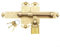 Chiavistello per porta, in ottone anticato, stile antico, serratura per porta in legno, per case rustiche e giardini (ottone)
