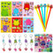 JWTRSVTY 86PCS Monster Geburtstag Mitgebsel, Monster Theme Party Geschenke, 12 Monster Schlüsselanhänger+12 Monster Stifte+12 DIY Aufkleber+50 Kinder Monster Tattoo Für Junge Mädchen GastGeschenk