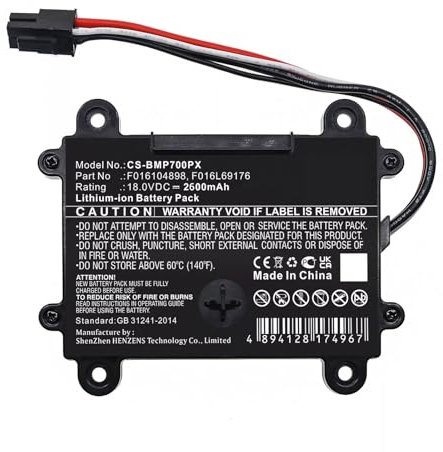 Litanki 2600mAh F016104898 F016L69176 Ersatzakku Kompatibel mit Bosch Indego 350, 400, M700, S+, XS, 1 Stück