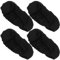 FUNOMOCYA 2 Pares Fundas de Reposabrazos Elásticas y Lavables para Sillas de Oficina de Fundas Negras para Protección de Reposabrazos de Sillas de Oficina y Gaming y
