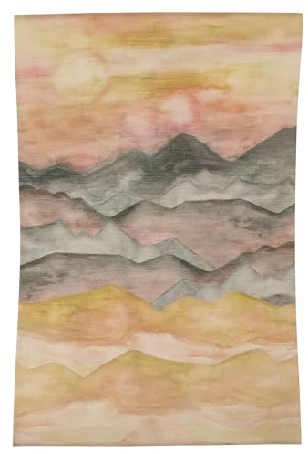 Voyage Maison Arizona Rug (Orange - 120x180cm) | Painterly watercolour rug inspired by serene landscapes