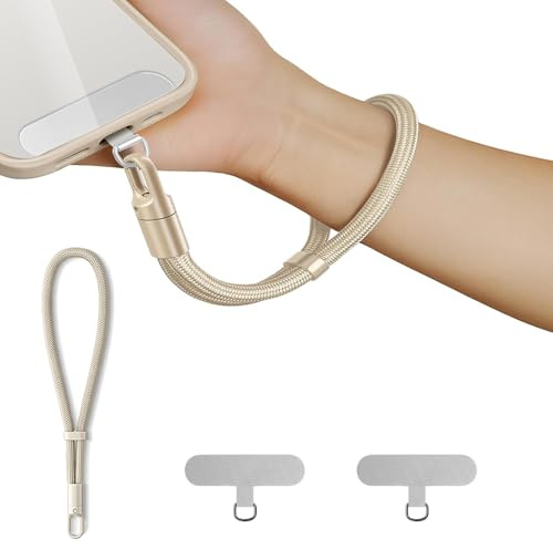 Anfire Handykette Kurz Universal,Multifunktional Handykette Handschlaufe Handy mit 2 Stück Ultradünnem Patch，Anti Verlust Handy Handschlaufe Einstellbares Handyband kurzes verstellbares