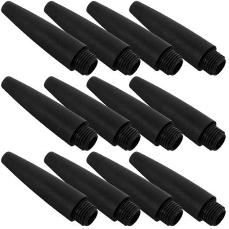 BUGUUYO 100pcs Black Plastic Air Pump Nozzles for Inflatables Manual Handheld Air Pump Adapter for Basketballs for Balloons