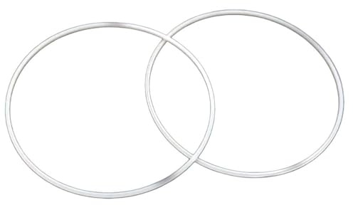 5 uds Juntas Blancas for Cristal, Piezas de reparación de Repuesto de Juntas tóricas de Reloj de 0,45mm x 0,85mm(24mm)