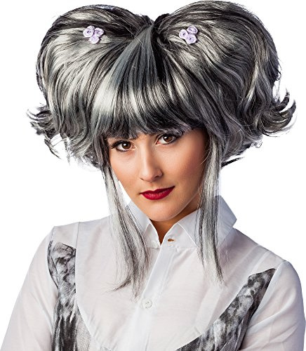Orlob Fasching Perücke Damen Fantasy grau-meliert