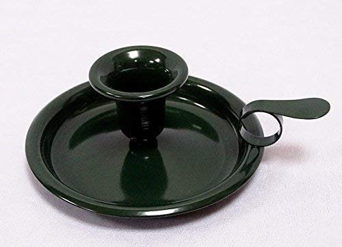 Antiker Kerzenleuchter, Nachtleuchter, Kerzenhalter, Teller Leuchter Grün