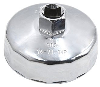 Sourcingmap acciaio 75 mm 14 flutes auto filtro olio tappo chiave presa alloggiamento di rimozione