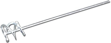DEWEPRO® Wendelrührer - Wendel-Rührstab in Doppel-Spiralform verzinkt, Mörtelmischer ø70x500mm Mörtelrührer, Rührquirl zum Verrühren von pastösen Materalien