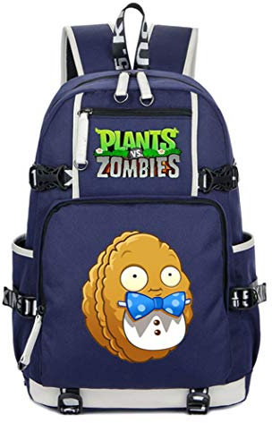 WANHONGYUE Plants vs. Zombies Game Backpack Student Schoolbag Laptop Book Bag Casual Dayback Blue-6