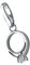 Giorgio Martello Milano Charm Ring Mit Einem Zirkonia, Silber 925 Silber, Onesize 925 Sterling Silber