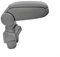 OMAC Mittelarmlehne Armlehne Mittelkonsole kompatibel mit VW Caddy 2003-2020 PU-Leder ABS Grau