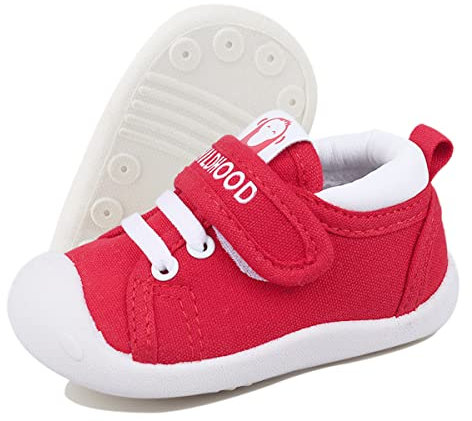 DEBAIJIA Shoes, Plataforma Unisex niños, Bm01 Rot, 24 EU