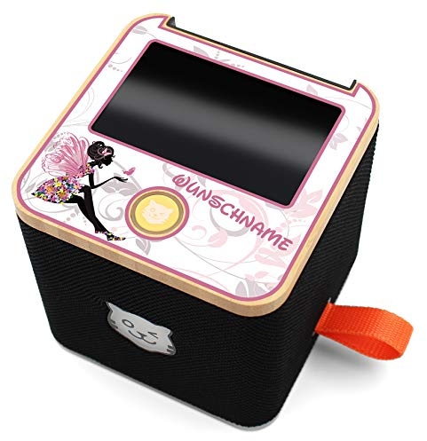 yabaduu Design Schutzfolie für Tigerbox inklusive Displayschutz passgenau selbstklebend kindgerecht Folie Zubehör für Kinder Spielzeug Schutzcover Y049 (Nr. 9 Elfe, Mit Wunschname)