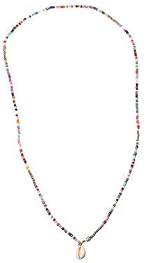 JAWSEU Samenkorn Choker Bunte Schalekette Halskette Kleine Perlen Choker Boho Bunte Choker Halskette Kette Schmuck für Damen und Mädchen 82 cm