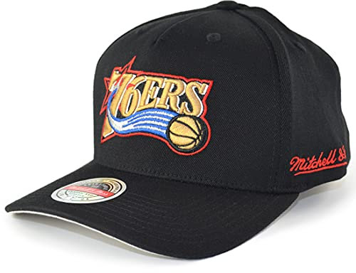 Mitchell & Ness NBA Classic Red Eazy Snapback Cap Philadelphia 76ers Black