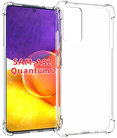 USTIYA Schutzhülle für Samsung Galaxy A82 / Galaxy Quantum 2, transparent, TPU, 4 Ecken, transparent