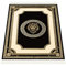 Belle Arti Premium Mäander Löwen Kopf Designer Teppich Wohnzimmer Schlafzimmer Esszimmer Teppich in Schwarz Gold - Kurzflor Antirutsch mit Fransen - modern weich Seidenglanz - 100% Viskose - 67x105 cm