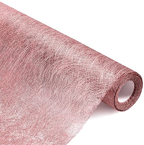 KINBOM 30cmx20m Vlies Tischläufer Dekoration Rosegold, Stoff für Hochzeit Brautparty Babyparty Geburtstag Weihnachten Halloween Partydekorationen