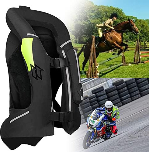 SUNWEII Motorradjacke Airbag Weste für Racing Riding - Motocross Airnest System Protector in Black-M