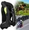 SUNWEII Motorradjacke, Motorrad Airnest Airbag Weste, Airbag Jacken Weste Motocross für Racing Riding Airbag System Protector,Black-M