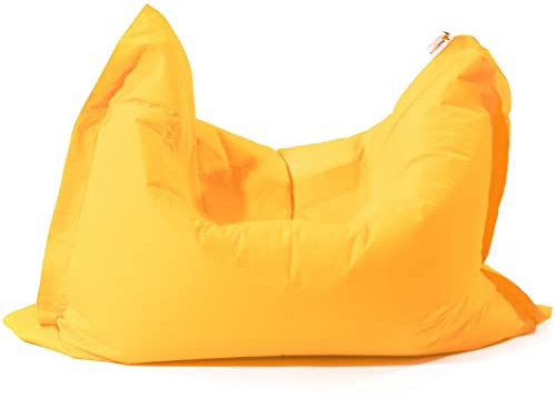 MaxiBean Large Bean Bag Chair for Kids and Children - Gaming BeanBag Cushion with Filling Beans Included, Perfect for Living Room, Bedroom, Garden Room, and Outdoor Use Weather Resistant - Orange