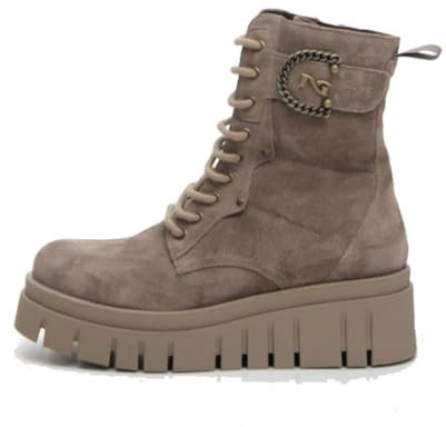 Nero Giardini I411921D Anfibi Donna in Camoscio - Argilla 37 EU