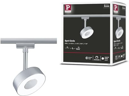 Paulmann 96799 Circle URail LED Individual spot 160lm 5W 4000K dimmable 230V Chrome matt Rail System