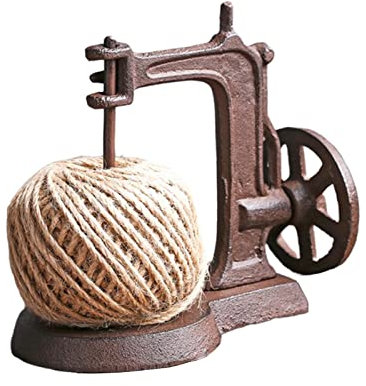 Colcolo -Jutegarnspule und Scherenhalter-Set, antikes rustikales Geschenk für Kanalgarnregal für Garten-Bauernhaus