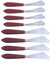 Stainless Steel Artists Palette Knife Set, Acrylic Mixing Scraper with Wood Handle, Oil Painting Accessories, Set of 8