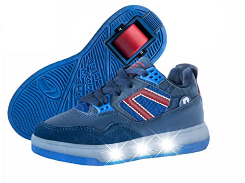 Breezy Rollers 2195700 Schuhe mit Rollen, LED Licht Schuhe Rollschuhe für Sneakers mit Rollen, Leuchtend Skateboardschuhe (Numeric_36)