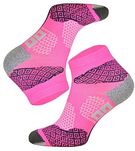 TODO RUNNING RAID - Quarter Laufsocken, Technisch, Anti-Blasen Polsterung, für Damen & Herren mit DryTex. Bunte Funktionssocken | Marathon | Trail | Joggen | Laufen | Running (39-42, Rosa)