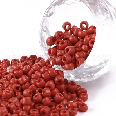 Handicraft Emporium Glass Seed Beads | Round | 3mm | Red | 50g
