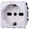 Presa Schuko Bianco, Compatibile Con Vimar Plana (1 Pezzo)