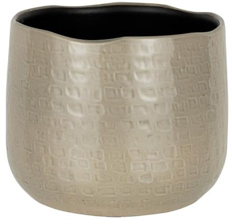 Paris Prix Cache-Pot en Céramique Yuella 19cm Gris Clair