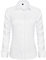 J.VER Women's White Long Sleeve Plain Dress Shirt Fitted Stretch Executive Office Work Business Casual Formal Shirt Blouse with Single Cuff L