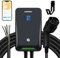 LEFANEV Station de charge murale 32 A/22 kW type 2 pour véhicules électriques avec grand écran, câble de charge type 2 de 6,1 m
