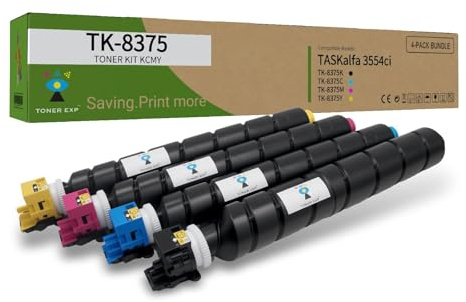 Toner EXP Patrone für Kyocera TASKalfa 3554ci Kopierer, kompatibel mit TK-8375 CMYK Multipack Druckt bis zu 30.000 Seiten