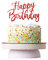 VICDUEKG Handmade Glitter Happy Birthday Tortendeko, Kuchen Deko Cake Topper Happy Birthday, Geburtstag Party Dekoration Zubehör (Rot)